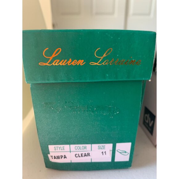 Lauren Lorraine Tampa Clear Rhinestone Trim Flip Flops - Size 11 - Picture 5 of 5